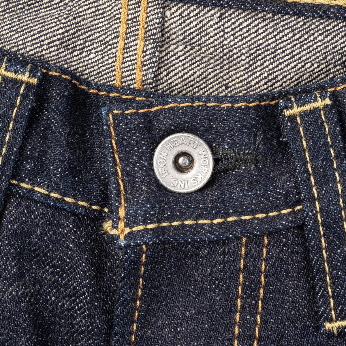 IH-555S-18 - 18oz Vintage Selvedge Denim Slim Cut Jeans - Indigo - Image 8