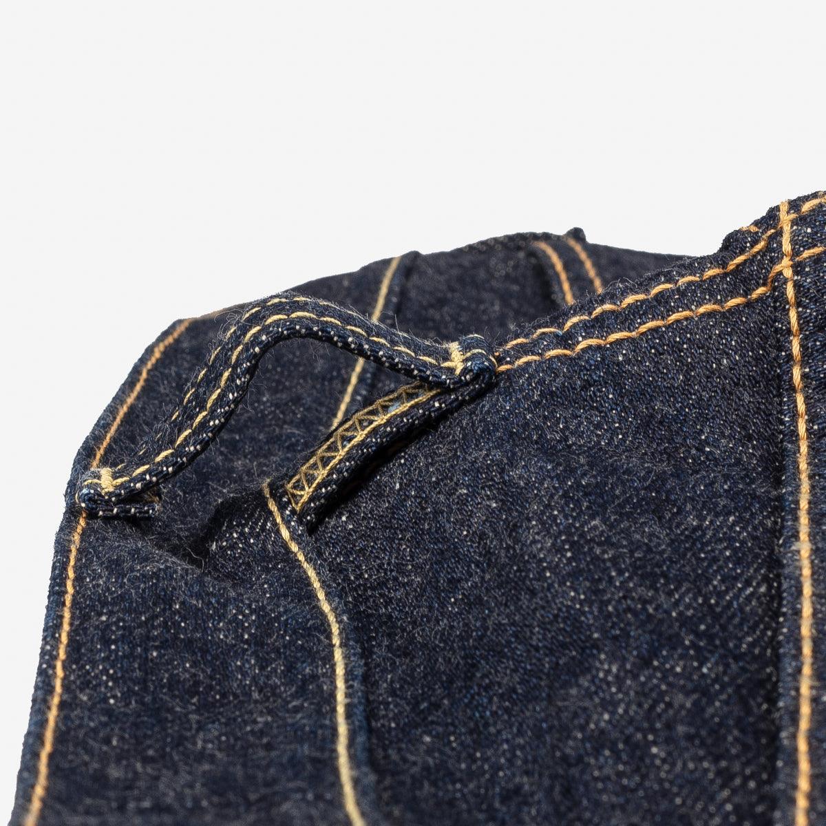 IH-555S-18 - 18oz Vintage Selvedge Denim Slim Cut Jeans - Indigo - Image 9
