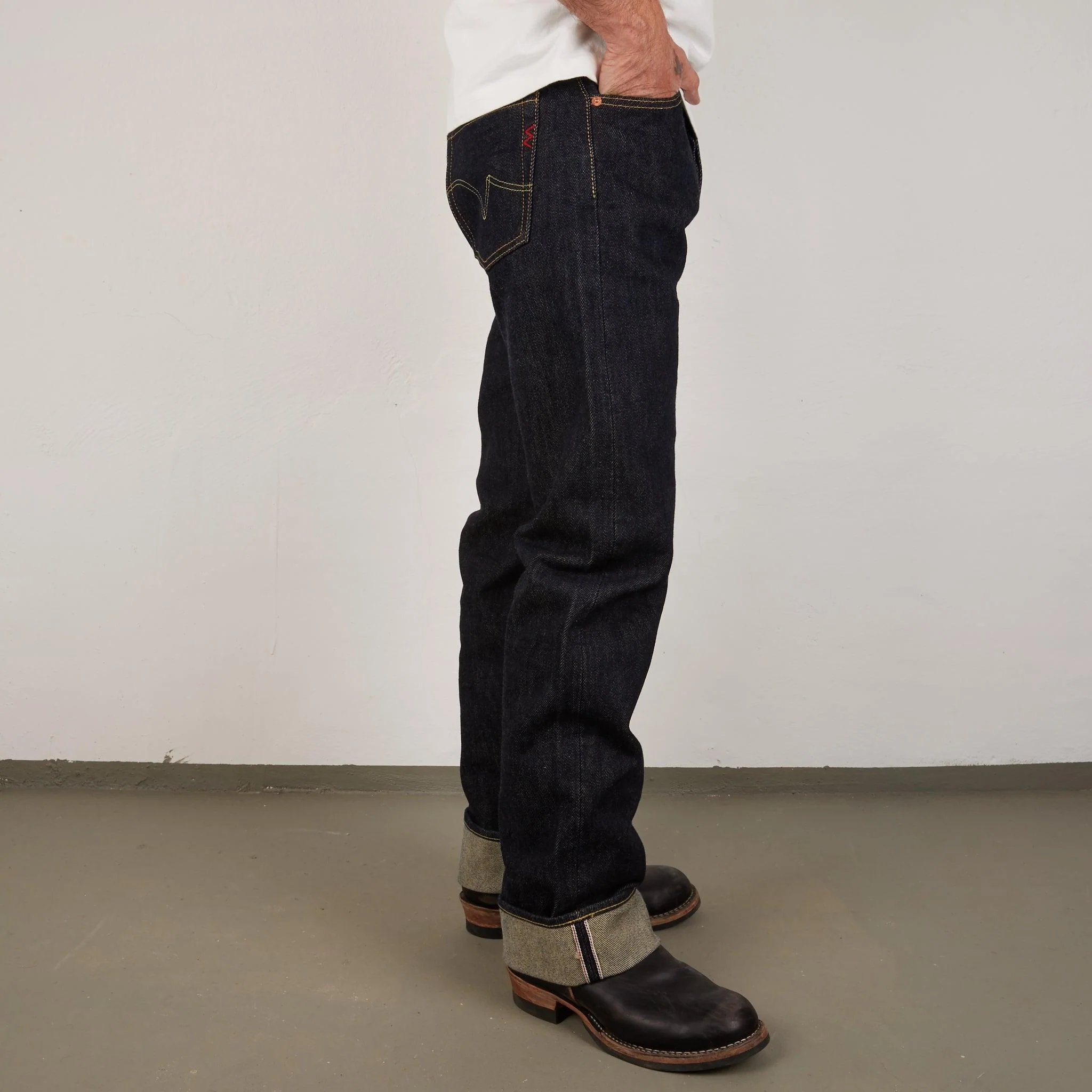 IH-634S - 21oz Selvedge Denim Straight Cut Jeans - Indigo - Image 6