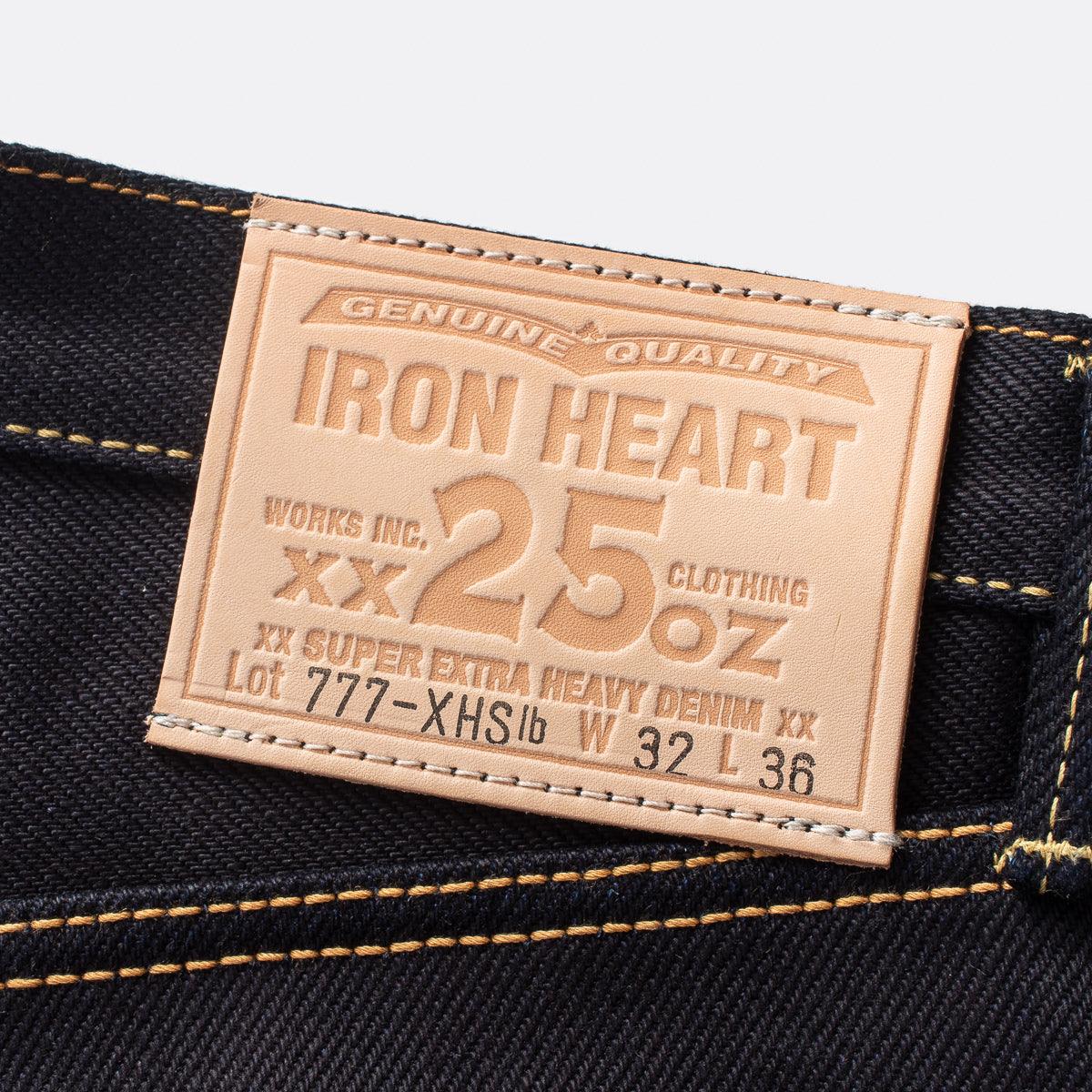 IH-777-XHSIB - 25oz Selvedge Denim Slim Tapered Cut Jeans - Indigo/Black - Image 8