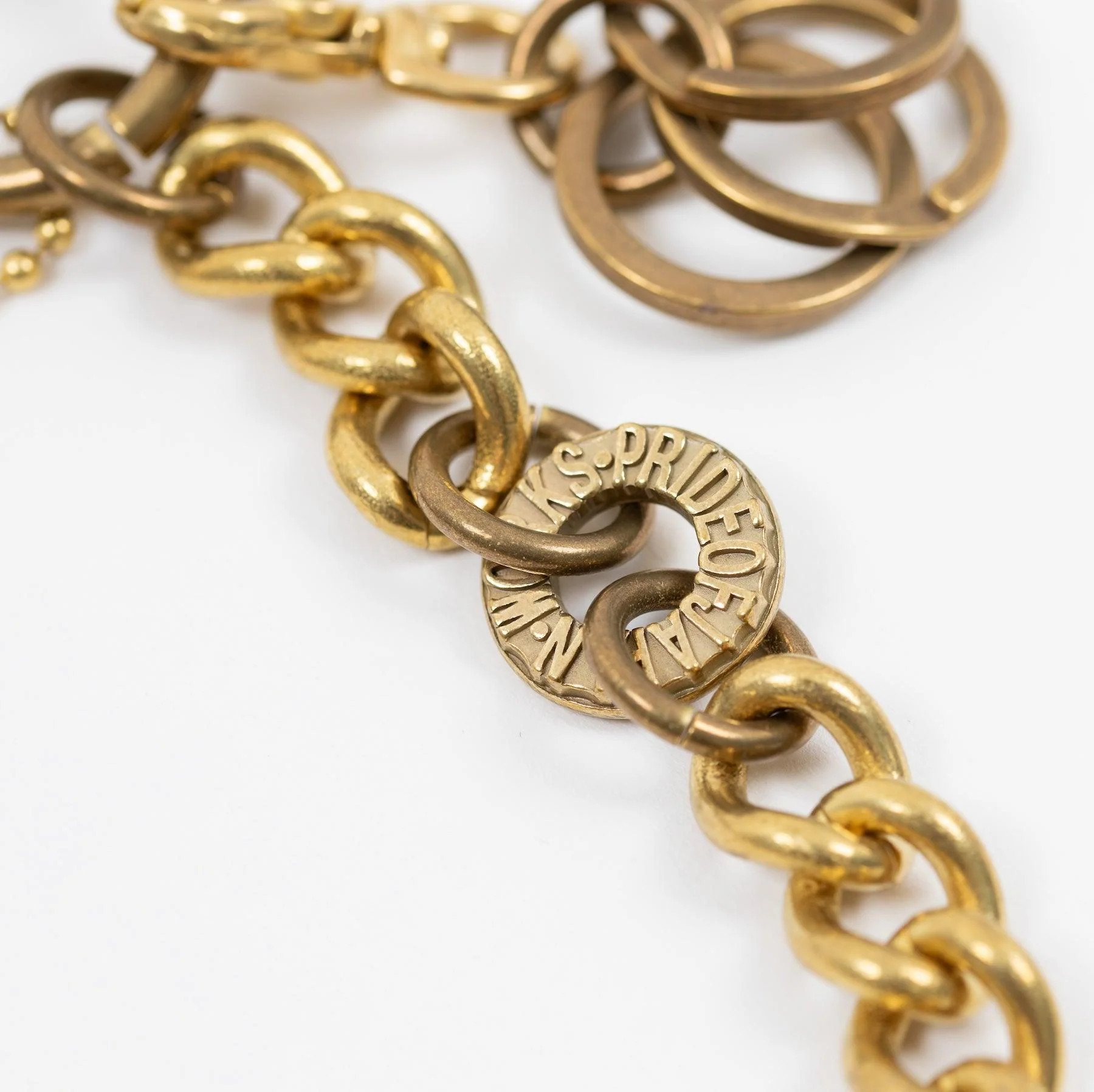 BRASS-W6 - Wallet Chain with Hook and Rings - Brass - Image 3